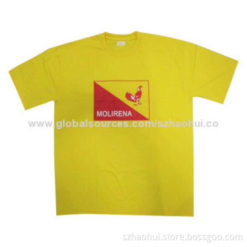 Men's 100% Cotton Cheap Promotional Uniform T-shirt, Various Colors Available, OEM Orders Welcomed